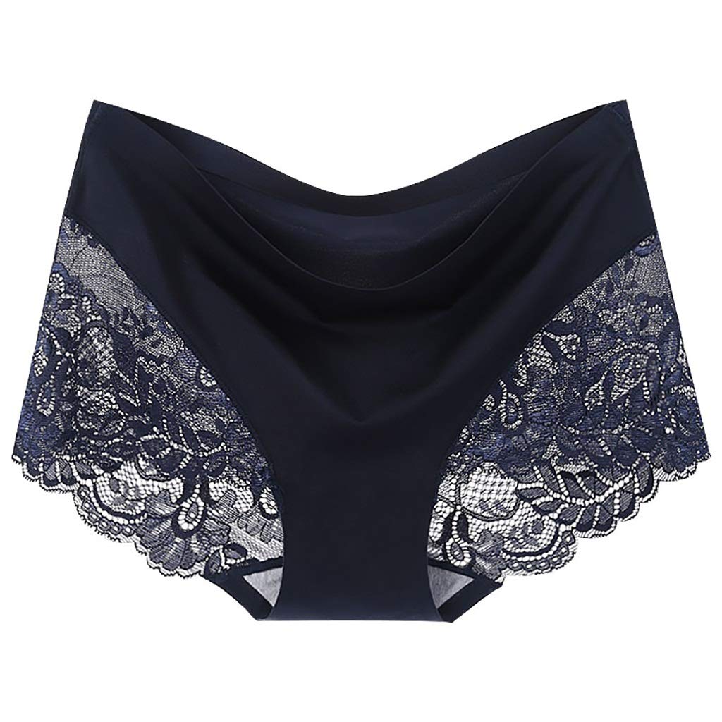 Damskie majtki bikini seksowna bielizna damskie bawełniane i koronkowe majtki hipsterskie, 4 sztuki (kolor: B, rozmiar: XL)