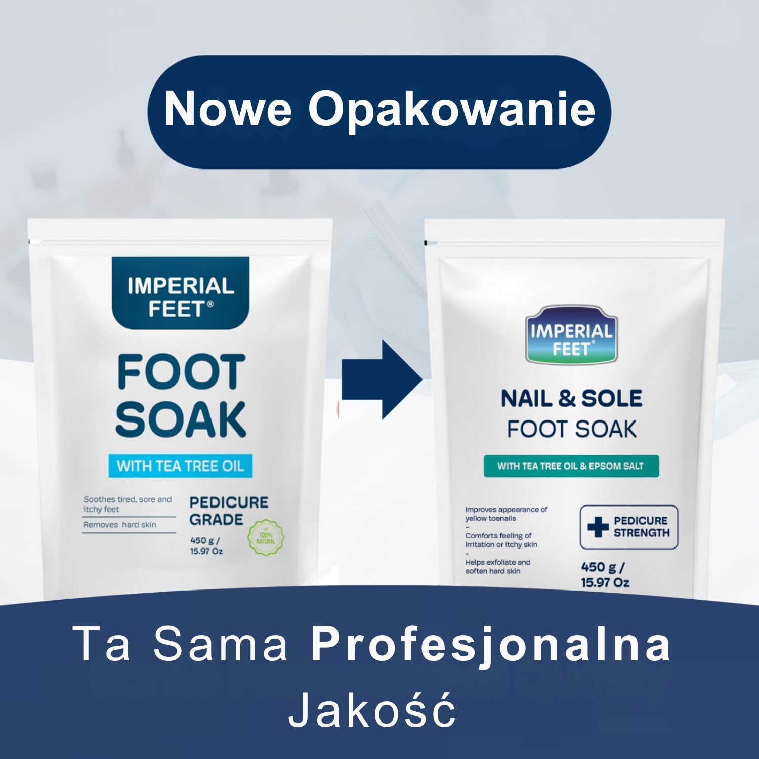 Pedicure Quality Foot Soak with Tea Tree Oil & Epsom Salt | Helps Treat Nail Fungus Athletes Foot | Anti Fungal Nail Treatment | Foot Moisturiser & Deodorizer Feet Soak | Exfoliating Foot Soak