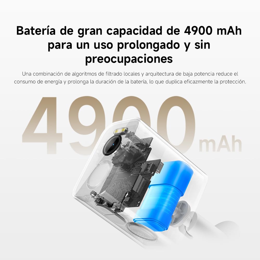 XIAOMI Outdoor Camera BW300, Cámara Exterior con batería de Larga duración, resolución 2k, IP67, Nocturna a Color, 130º, Blanco