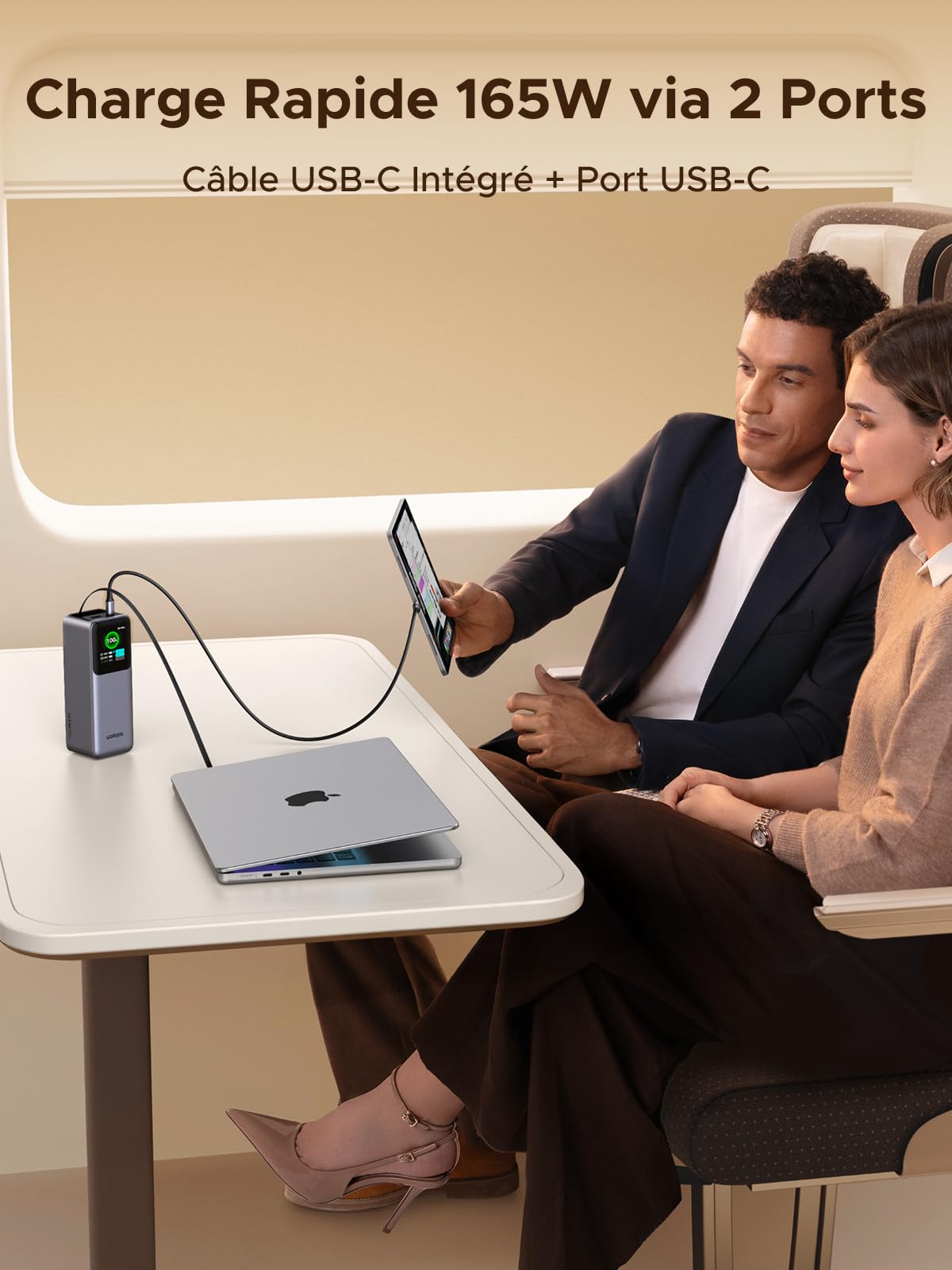 UGREEN Nexode Pro 165W Batterie Externe 20000mAh Power Bank USB C PD 100W