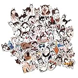 Pegatinas animales adhesivos niños coche perro Husky Siberiano pegatina snowboard bicicleta portatil vinilo perro para frigorificos botellas de agua