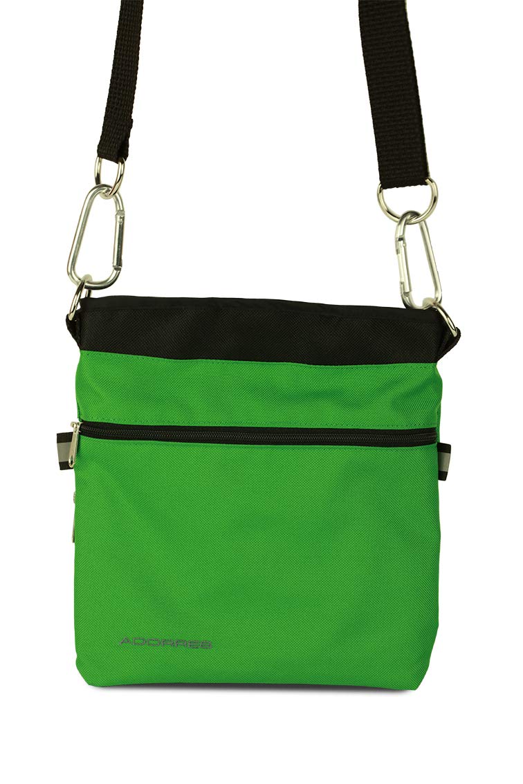 Mit Wunschname möglich. Schultertasche, Hüfttasche, Leckerlitasche für Hunde, Futtertasche mit Magnetverschluss und Kotbeutelfach, Leckerlitasche Magnetic Dark Green Edition