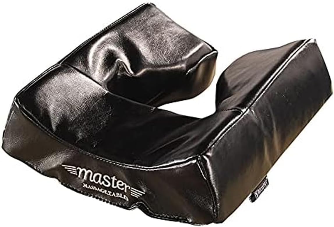 Master Massage Table Face Dwon Cradle Cushion Pillow with Pu Leather and Memory Foam Ergonomic Massage Bed Headrest Face Down Pillow After Eye Surgery (Black)