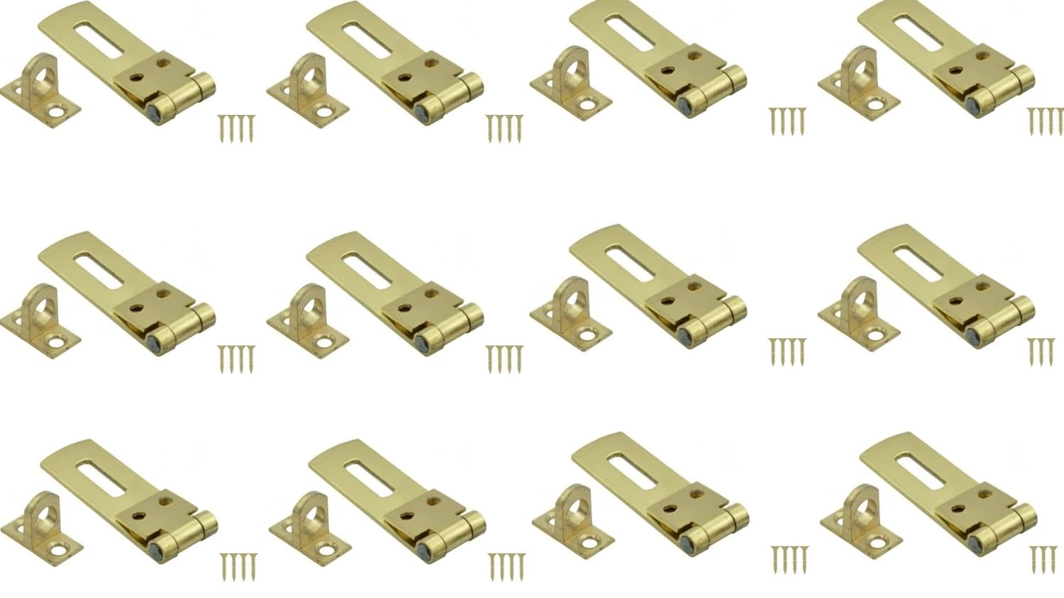 Housecraft Brass hasp & Staple, Safety Lock for Small Boxes, Doors