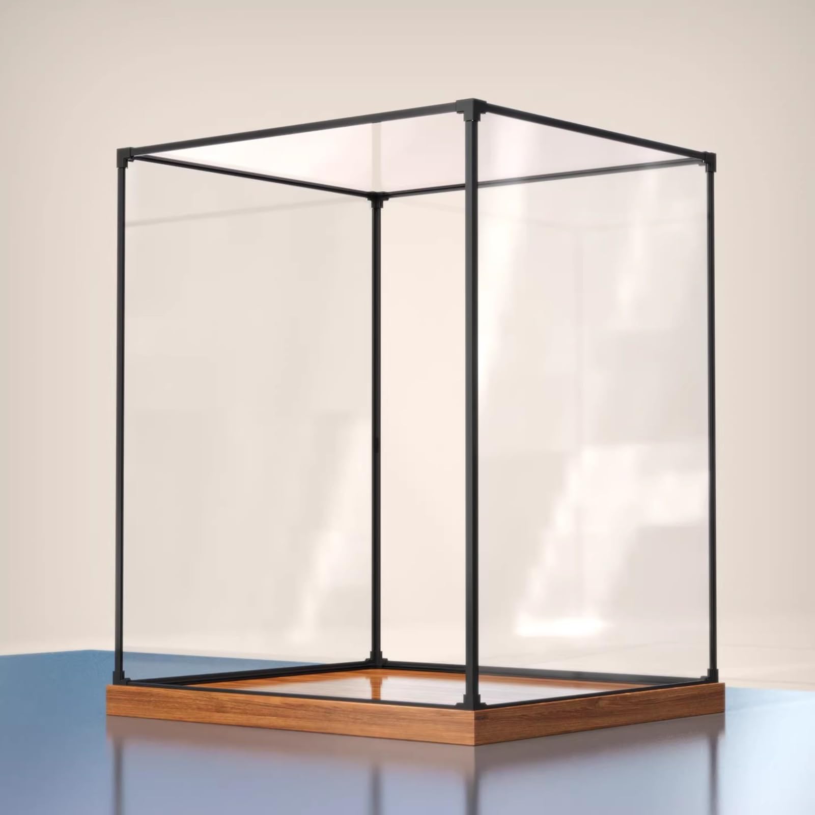 Akrylowe pudełko ekspozycyjne o wysokiej przejrzystości, odporna na kurz szafka z aluminiową ramą, witryna do przechowywania do salonu, sypialni (35 x 25 x 60 cm / 14in x10in x24in (14 x 10 x 24 cale