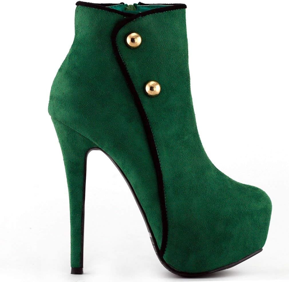SHOW STORY Green Black Date Day Out Wedding Ladies Super High Heels,LF80829GR38,7US,Green