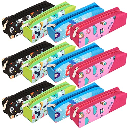Image of TULMAN Polyester Multipurpose Pencil Pouch Kids B'Day Party Return Gifts to Carry Pencil Pens in Stationery Pouch with Zip Lock Accessories for Boys /Girls /Children (12 Pack),Multicolor
