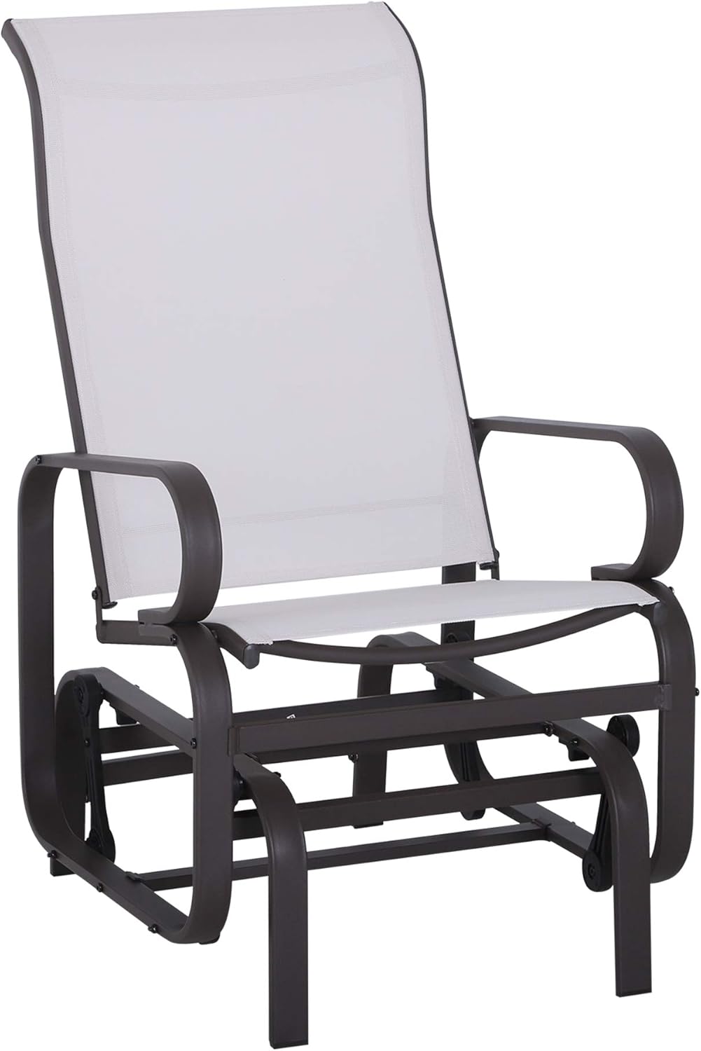 Outsunny Patio Glider with Breathable Mesh Fabric, Outdoor Glider Chair