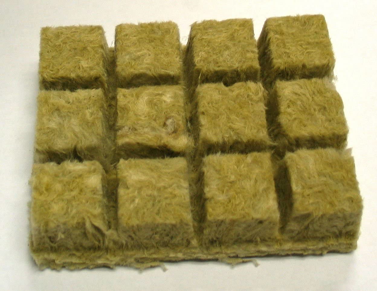 Pargro Qd 1.5" Inch Starter Plugs Cubes Bulk Rockwool Hydroponic Grodan (Amount of Cubes: 12)