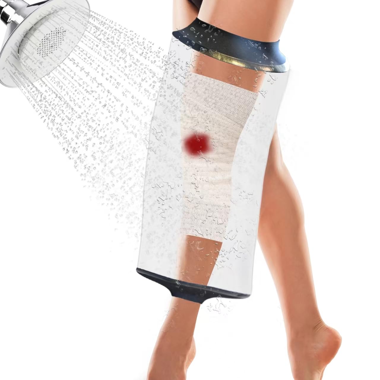 Knee Cast Cover for Shower, Waterproof Shower Protector for ACL Surgery, Wound, Burns Watertight Protection