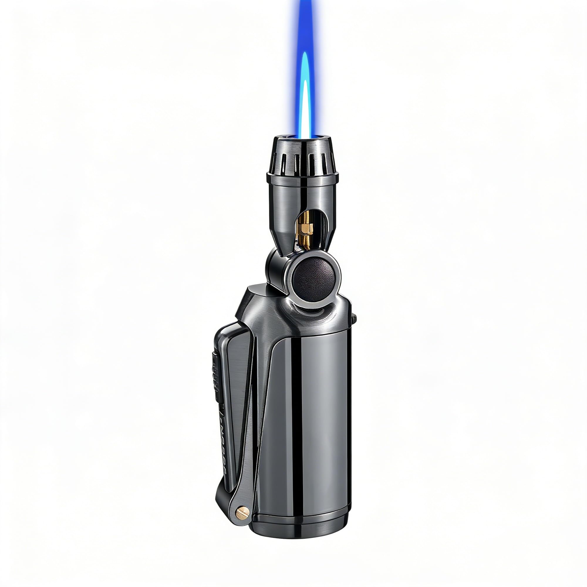 Briquet rechargeable sans panne de gaz grâce à la fenêtre visible et flamme jet