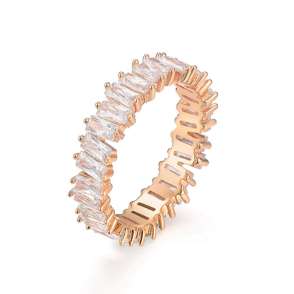 Fashion AAA Cubic Zirconia Baguette Ring,shinning,Eternity Ring Band for Women
