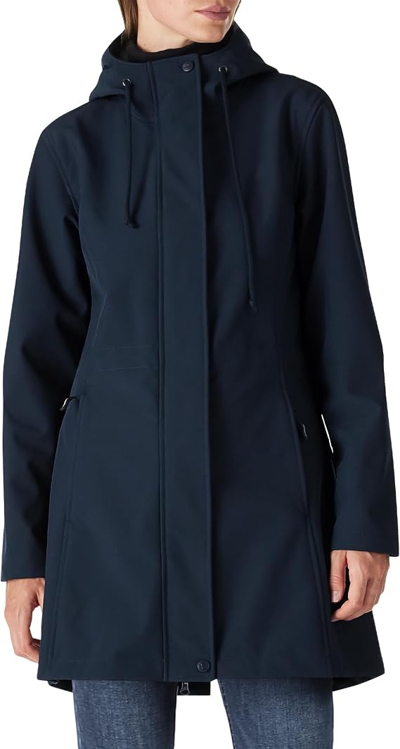 Outdoor Ventures Women's Waterproof Fleece Lined Hooded Softshell Rain Coat