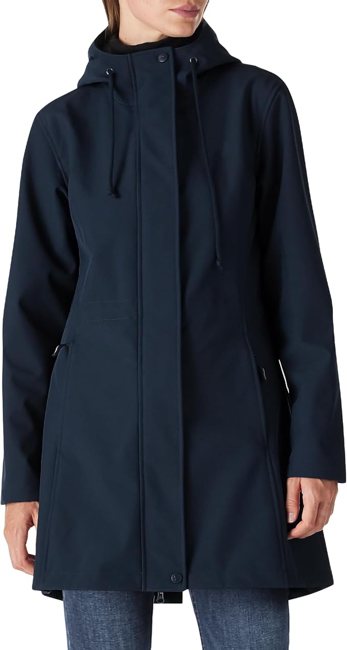 Mid-length waterproof rain jacket
