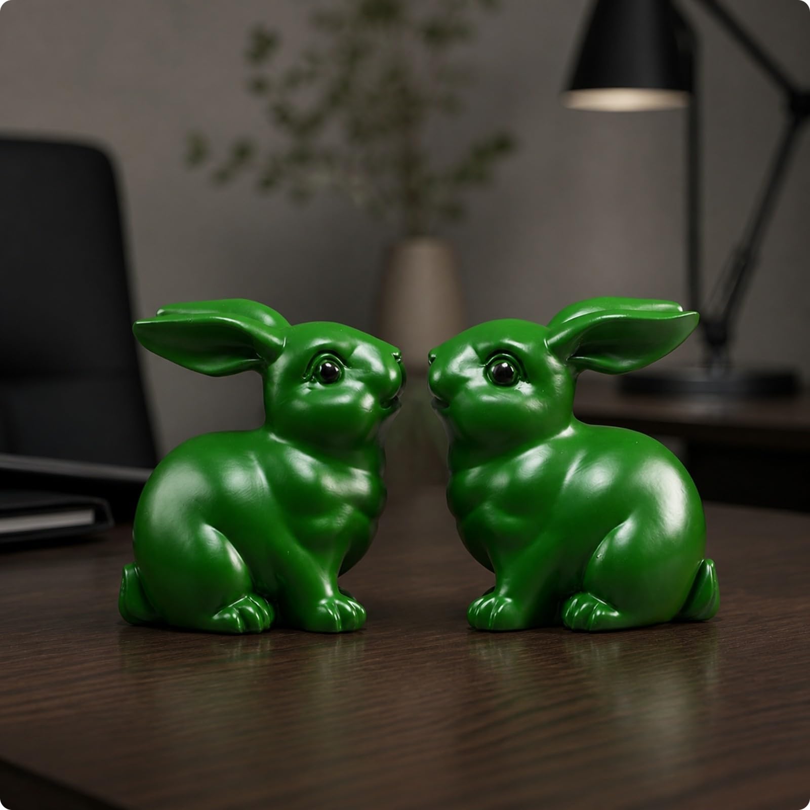 predolo Conejos corativo | Diseño Tradicional Chino, Ornamento, Coleccionable, Estatua, para Recibidor, 30CM