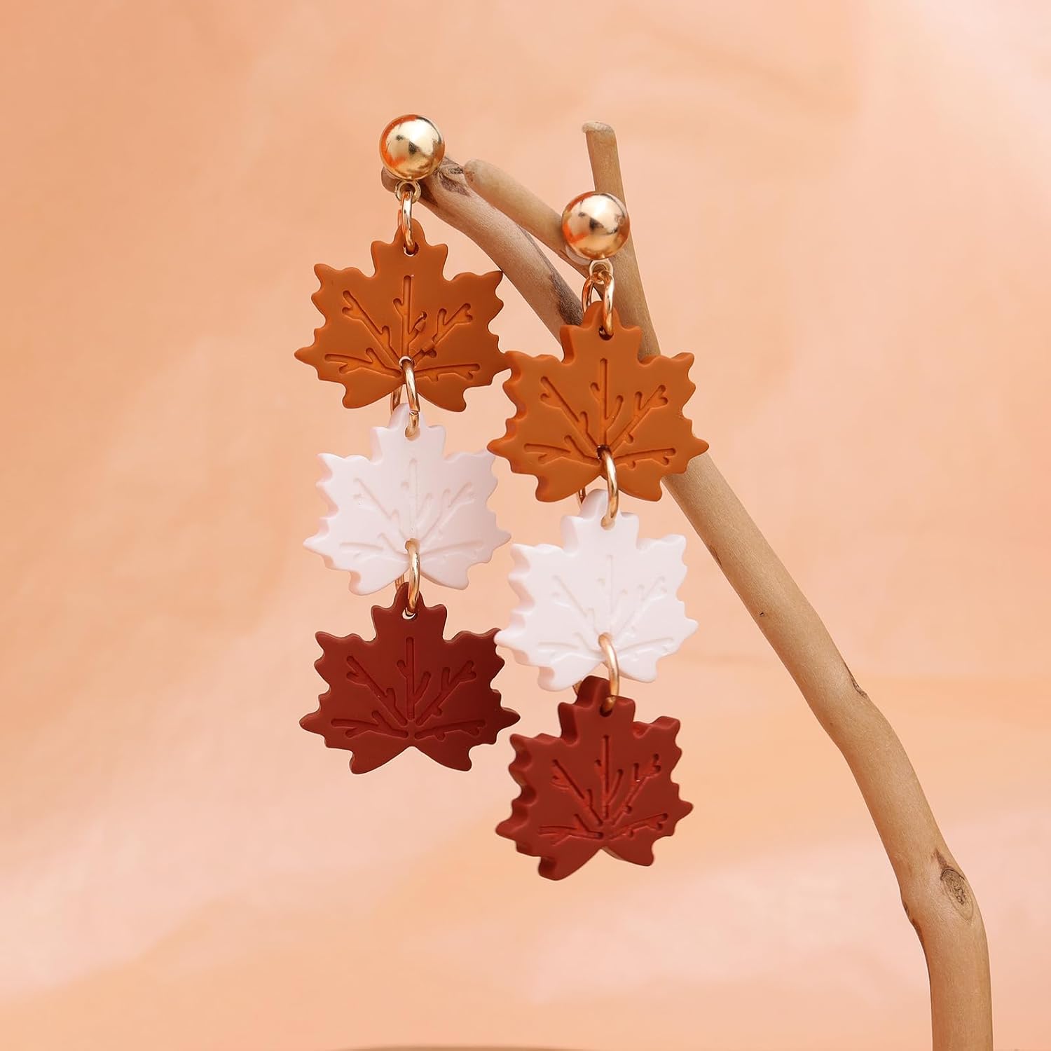 Sonateomber Halloween Fall Thanksgiving Pumpkin Ghost Earrings for Women, Cute Handmade Cartoon Lightweight Wooden Witch Dangle Earring Holiday Party Accessories Jewelry Gift - Image 6