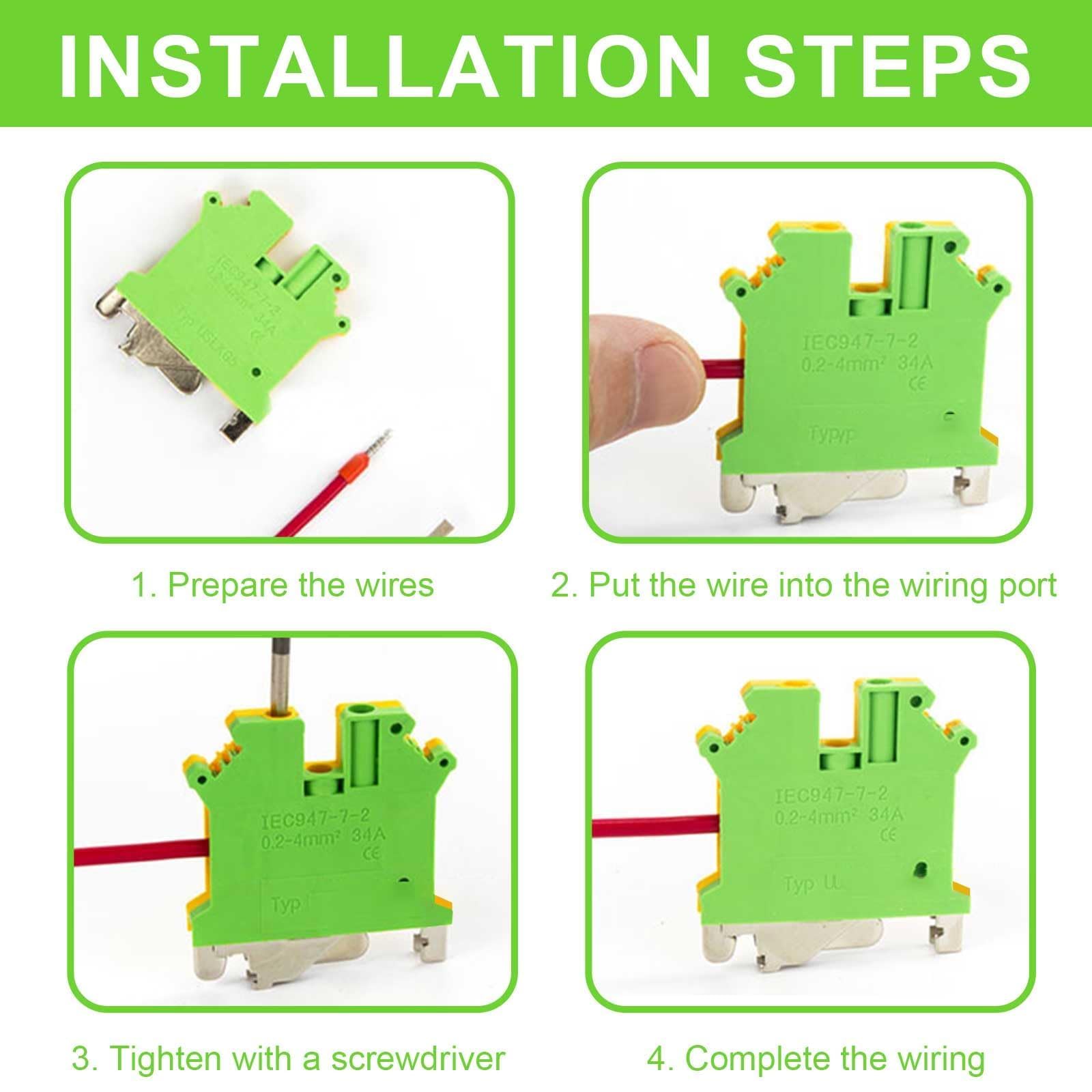 10 Borniers Rail DIN SHENGYIG - Connecteur Modulaire Nylon PA66 Ignifuge - Vin Rouge - Pour Armoires Électriques