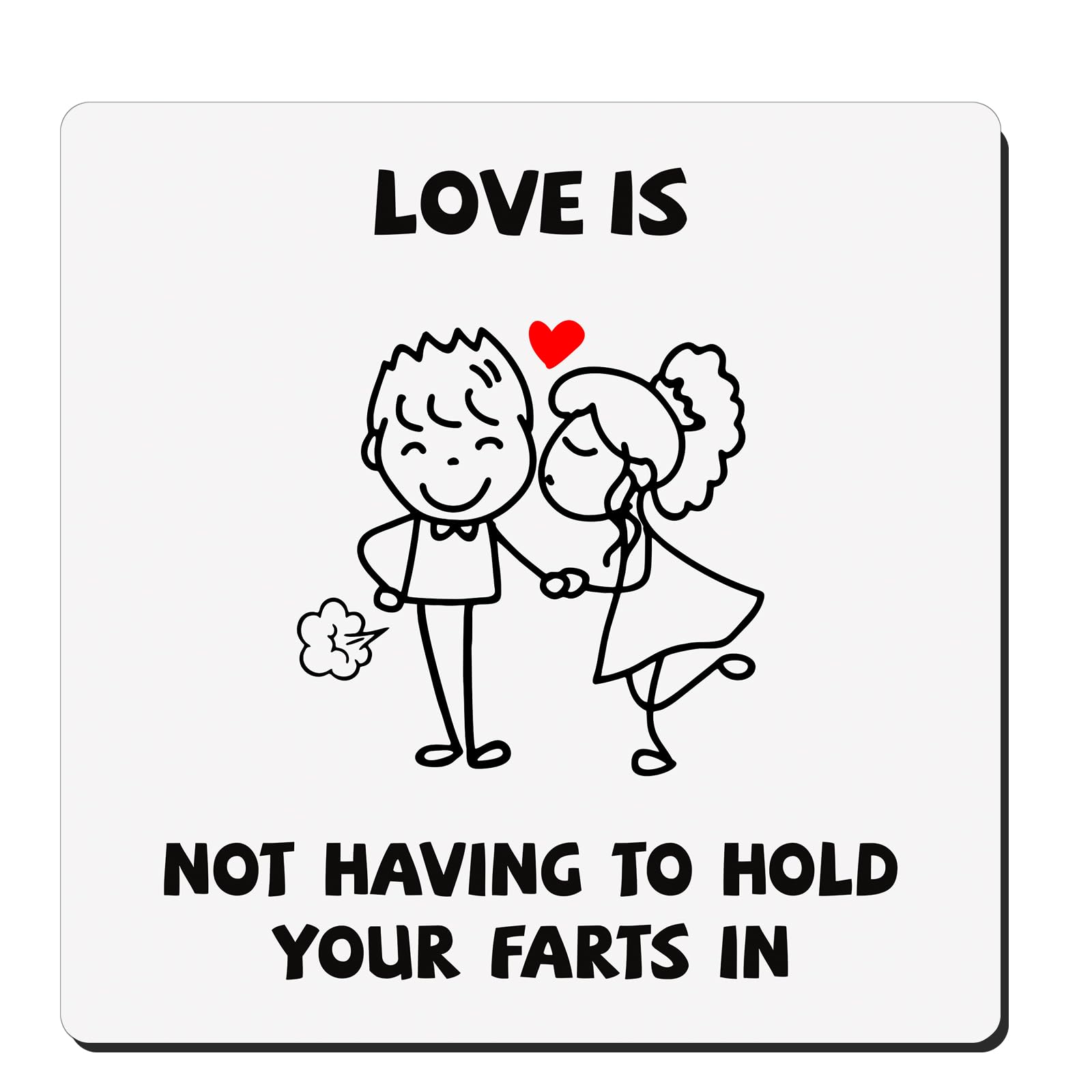 Casleovf Men's White Valentines Gifts For Him:9.5 * 9.5Cm Funny Coffee Cup Coaster, Valentines Gifts For Him Boyfriend, Anniversary Presents For Husband On Birthday Christmas