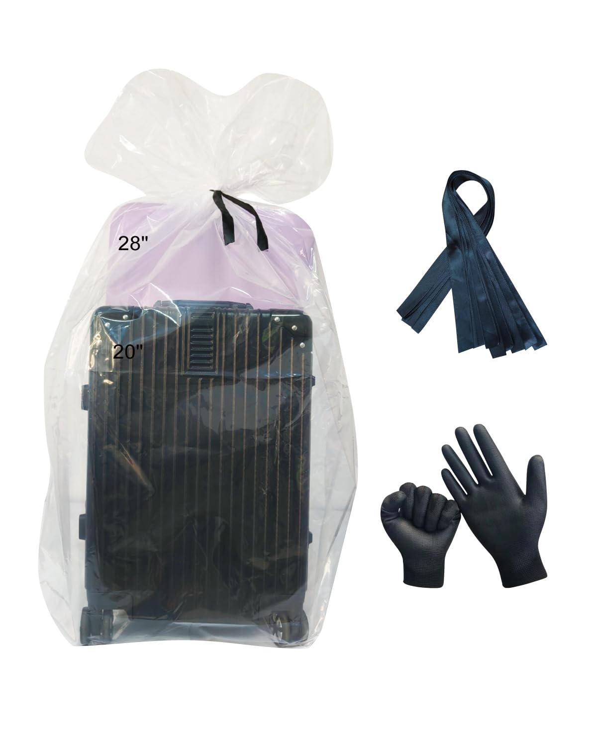 GenericExtra Large Clear Plastic Moving Bags,4 Pack 40"" x 56"" Large Storage Bags (Double Layer Thicken 6 Mil Flat Bags) 90 Gallon Heavy Duty Industrial Garbage Bags