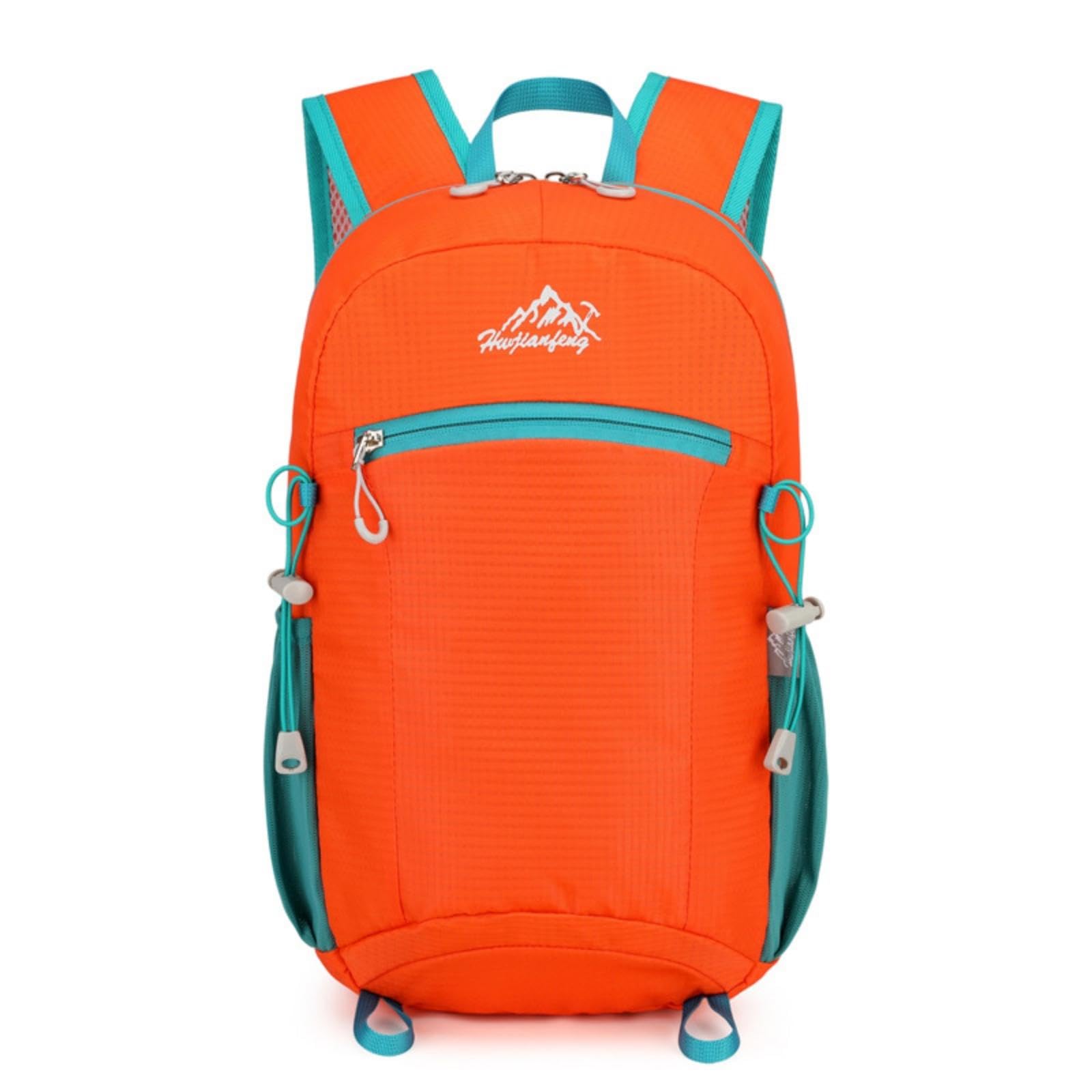 Waterproof Backpack Foldable Lightweight Backpack Side Pockets Packable Daypack for Walking, Biking Orange-picture-12