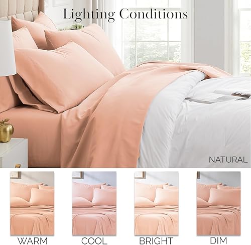 Miniatura 43 de Southshore Fine Living, Inc. Juego de sábanas de 6 piezas, sábanas de bolsillo profundo de 21 pulgadas, sábana bajera de bolsillo profundo, sábana