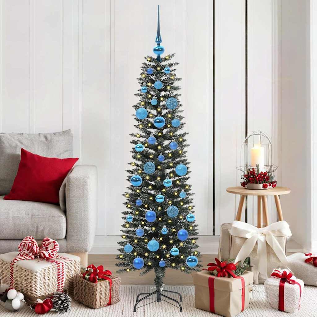 Sapin de Noël artificiel vert 150cm LED blanc chaud guirlande USB