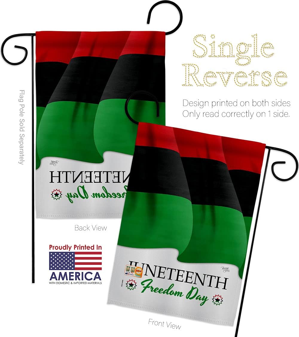 Juneteenth Freedom Day Garden House Flags Set Black History Jubilee Days African Americans Independence Small Decorative Gift Yard Banner Made In USA 28 X 40
