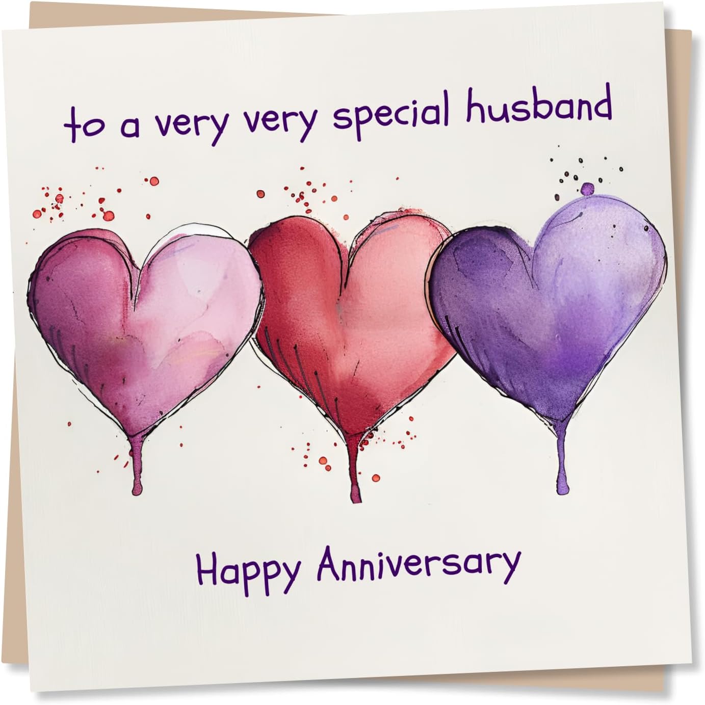 white cotton cards To My Wonderful Husband With Love Handmade ...