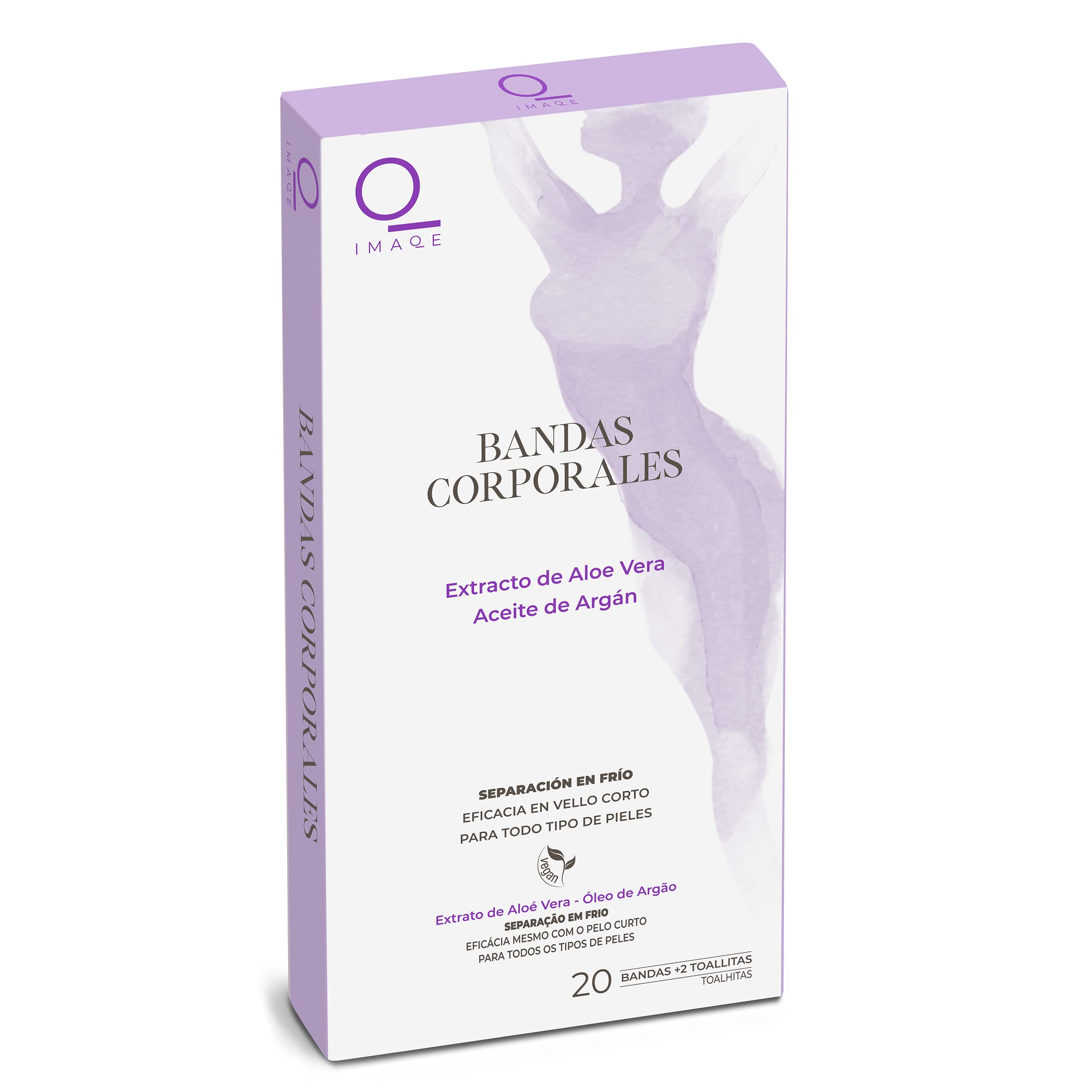 DIA IMAQE bandas de cera depilatoria corporal aloe vera caja 20 uds