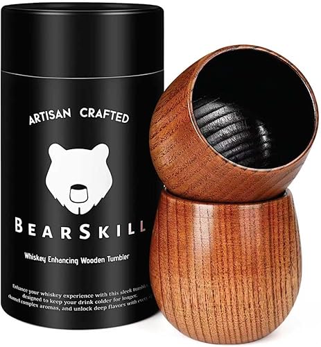 Vaso de madera carbonizada de bourbon para beber, vaso de whisky, regalos de bourbon para hombres, vaso de madera a la antigua, gran regalo de