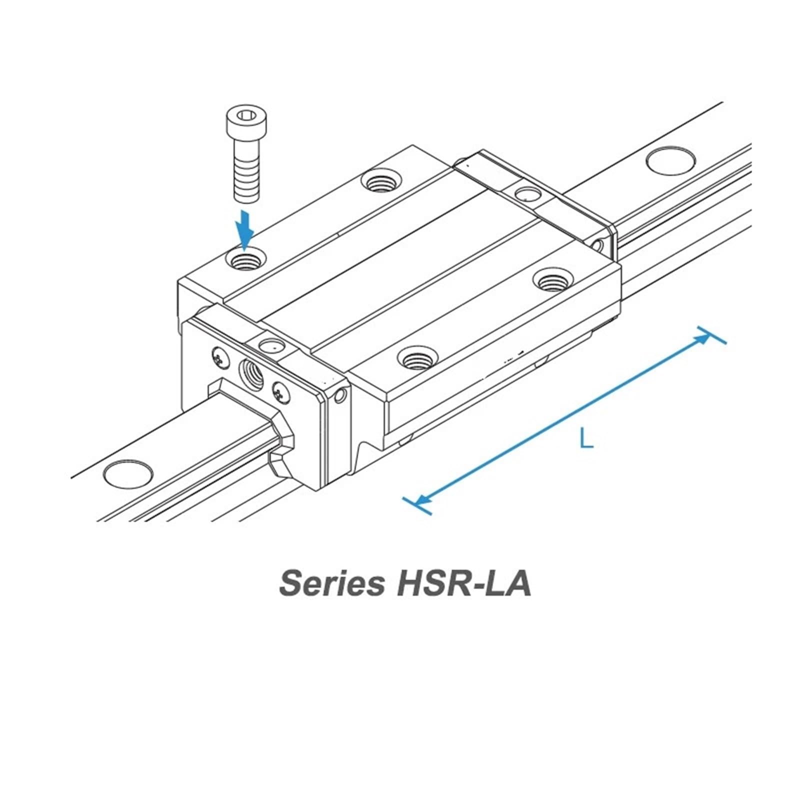 HSR20LA blok HSR20LA1QZSS HSR20LA1SS HSR20LA1UU GK szyna zjeżdżalnia prowadnica liniowa wózek 1 szt
