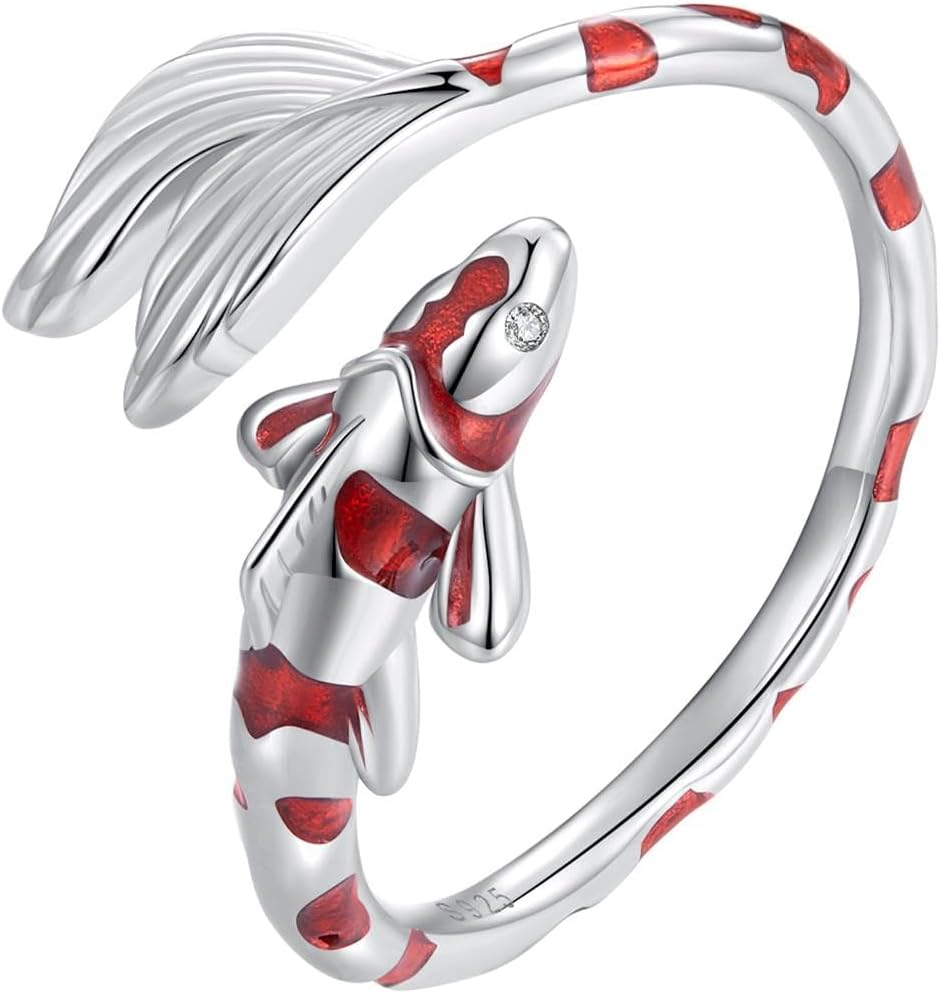 BISAER 925 Sterling Silver Ring Adjustable Cute Unique Cat Snake Butterfly Dragonfly Fashionable Ring For Women Jewelry