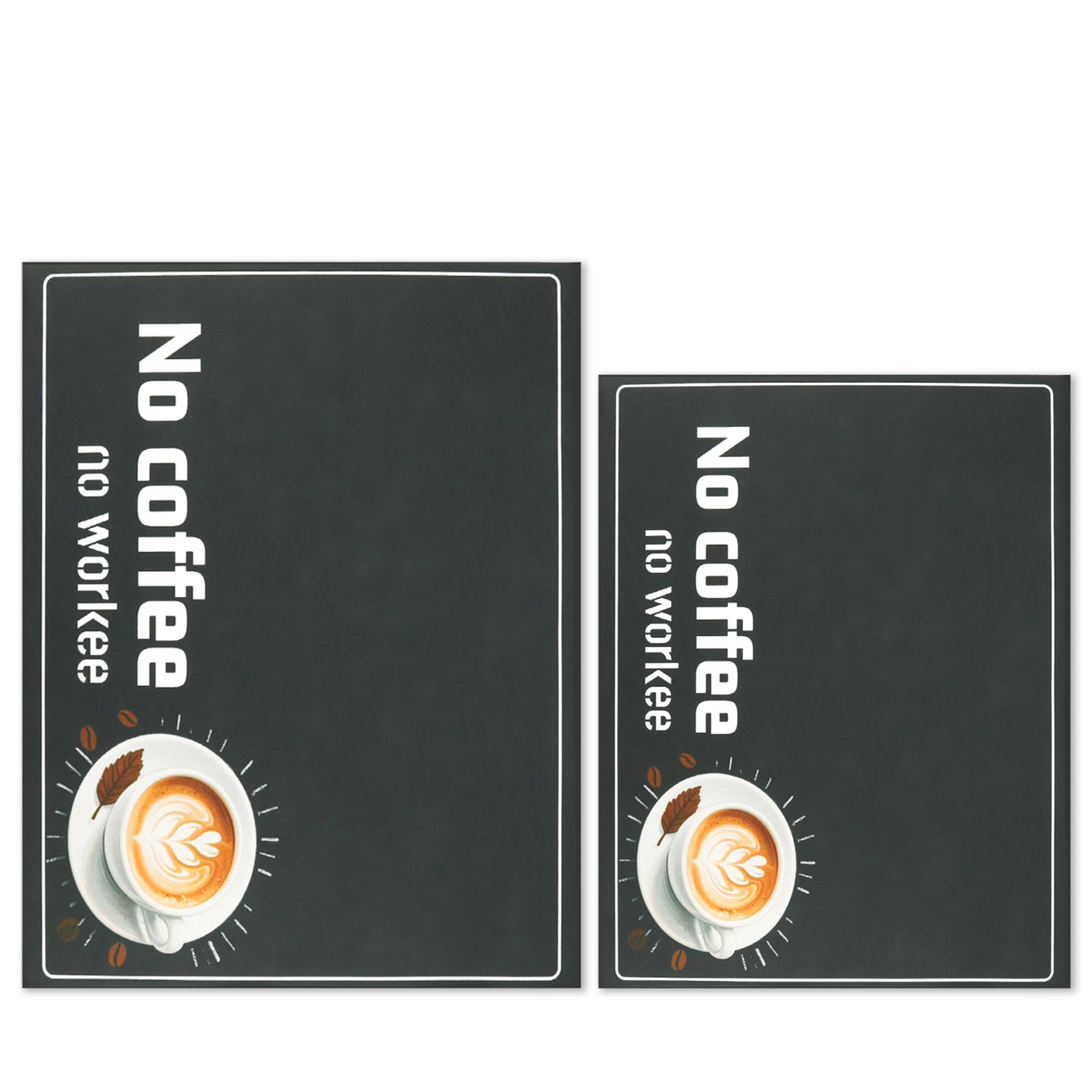 2‑Pack Absorbent Coffee Mat 50x40cm & 40x30cm, Non‑Slip