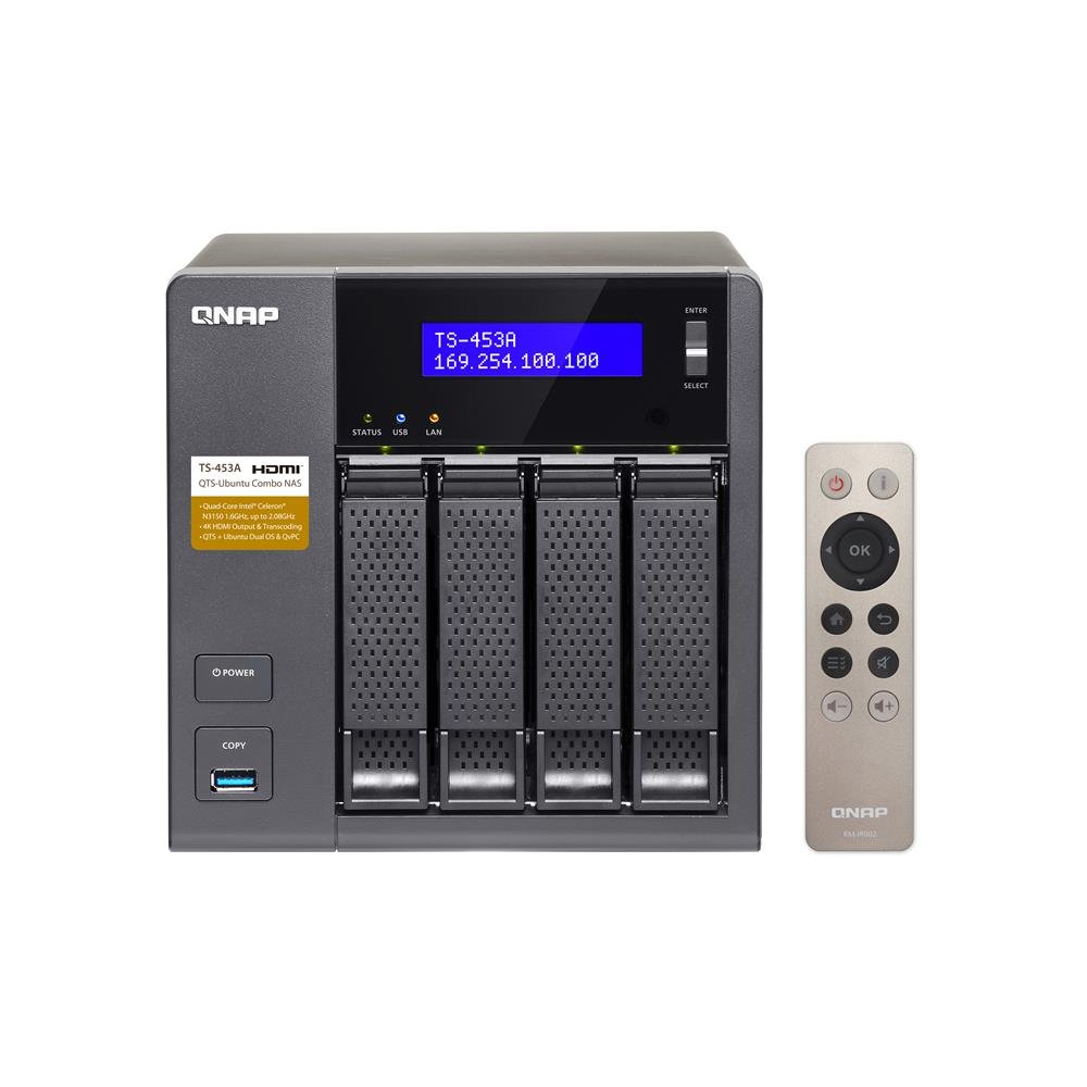 QNAP TS-453A-8G 4 Bay NAS de bureau Boîtier avec 8 Go de RAM