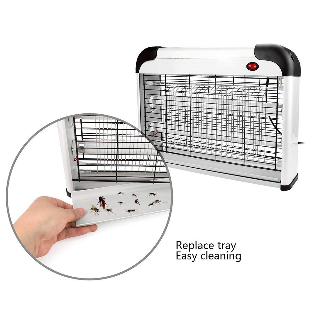 Elektrischer Fliegenvernichter, 20 W Insektenvernichter, Mückenvernichter, Lampe für drinnen und draußen, Schlafzimmer, Küche, Garten, Terrasse