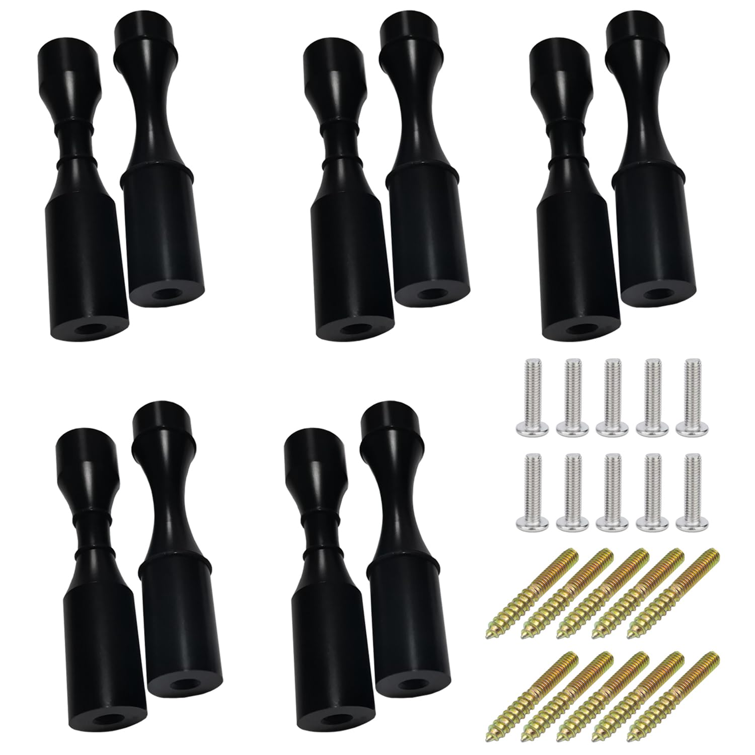 Weinregal, Wandmontage, 5 Flaschen, mattschwarz, Metall, Vino-Pins, Einzel-Display-Heringe, System für Weinflaschen