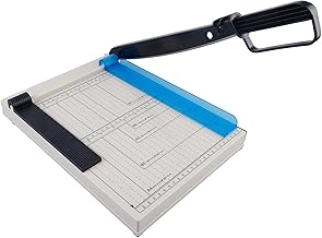 A4 Paper Cutter, Metal Paper Cutter, Paper Cutter, Titanium Cutting Paper with Protective Device, Portable Guillotine Cutter (16 Sheet Cutting Performance)