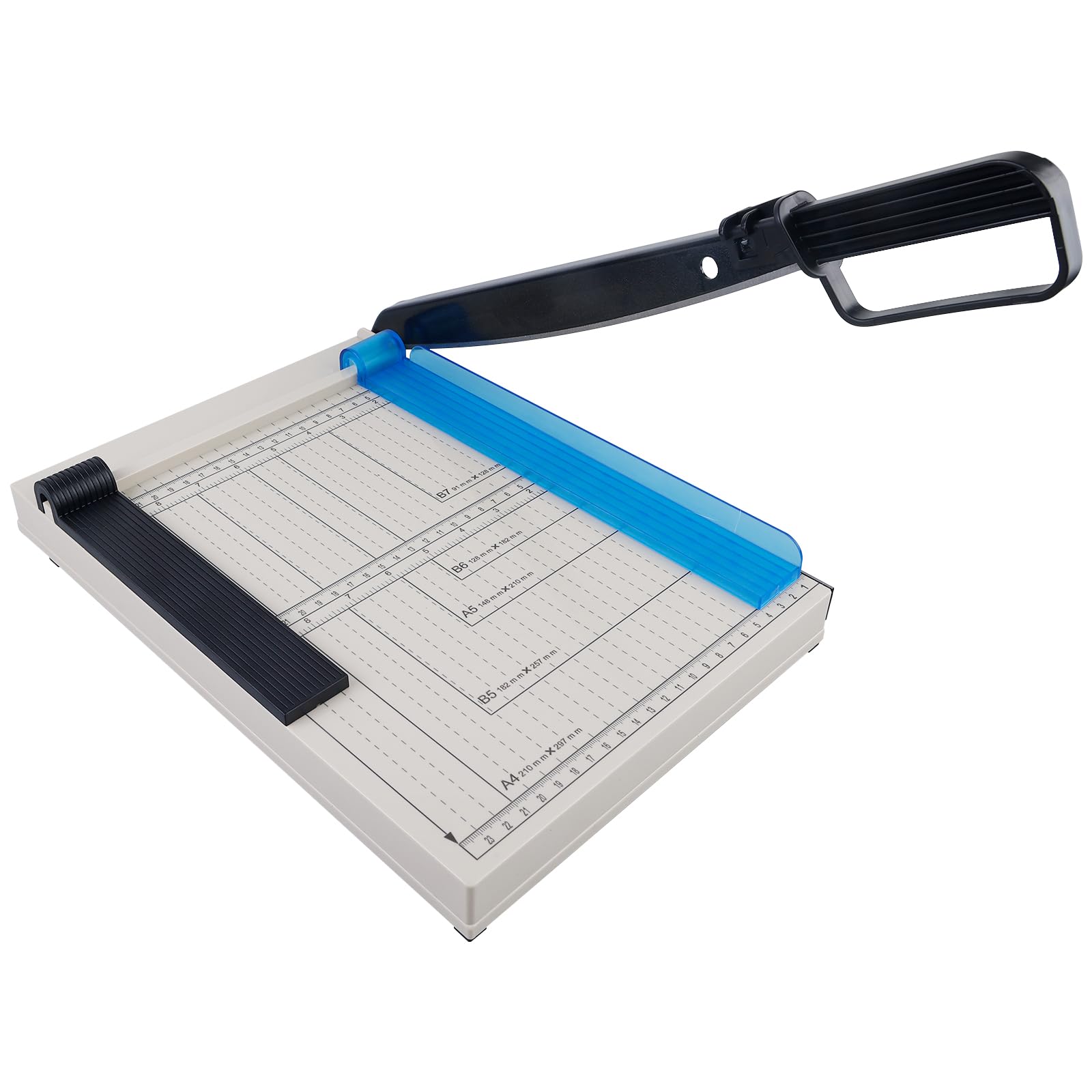 Massicot A4, Coupe Papier, Coupe-Papier, Coupeur De Papier, Papier Rogneuse En Titane Avec Dispositif De Protection, Coupeur Guillotine Portable (Performance De Coupe De 16 Feuilles)