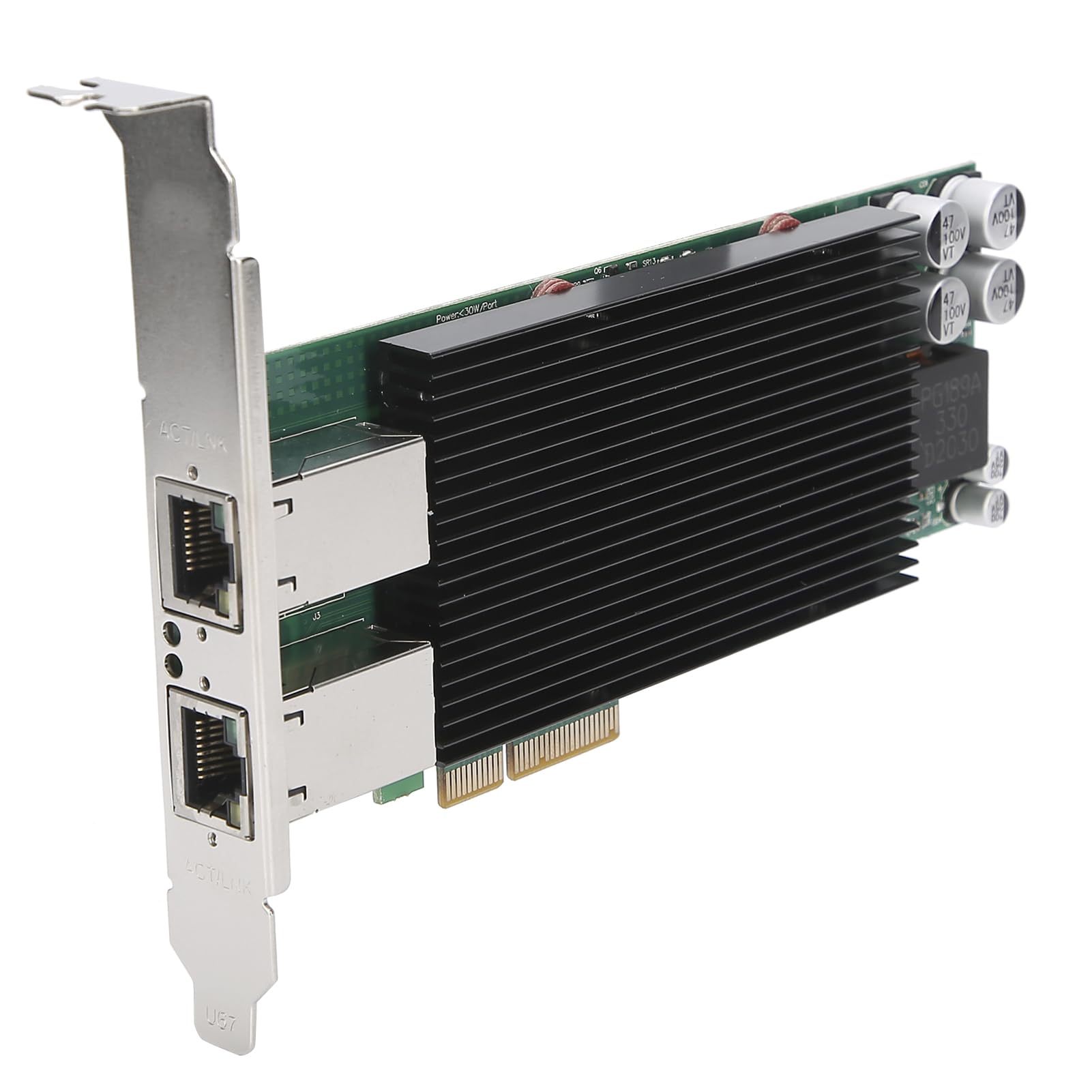 Denash Adattatore di Server Ethernet PCI - E X4 JL82576EB Chipset Gigabit Server Adapter Supports Transmission 1 Gbps per gli Appassionati di Rete, 100% Nuovo