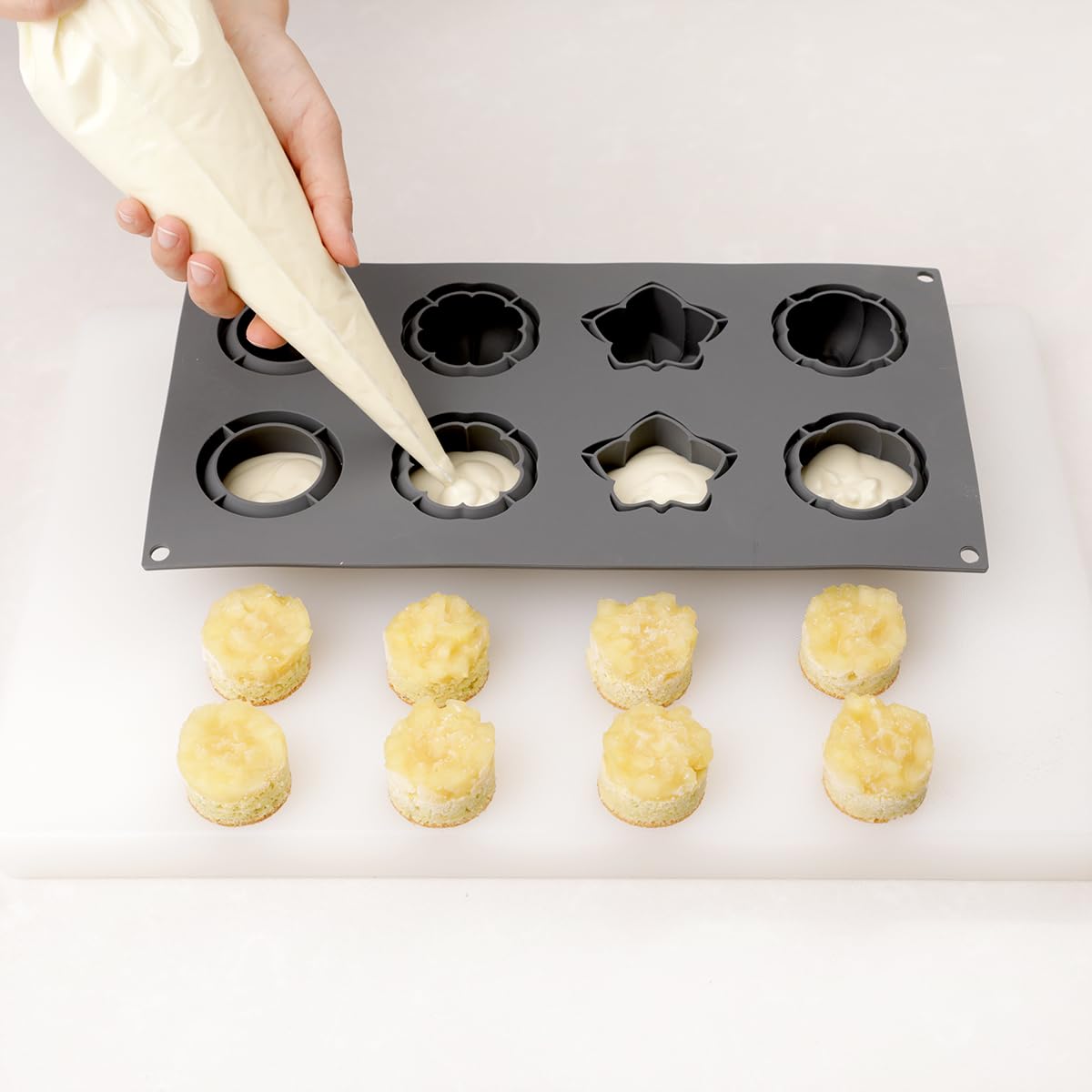 DINARA KASKO Moule en silicone Wagashi pour la pâtisserie. Moule géométrique en silicone 3D pour gâteau ou mousse. Par le célèbre chef pâtissier
