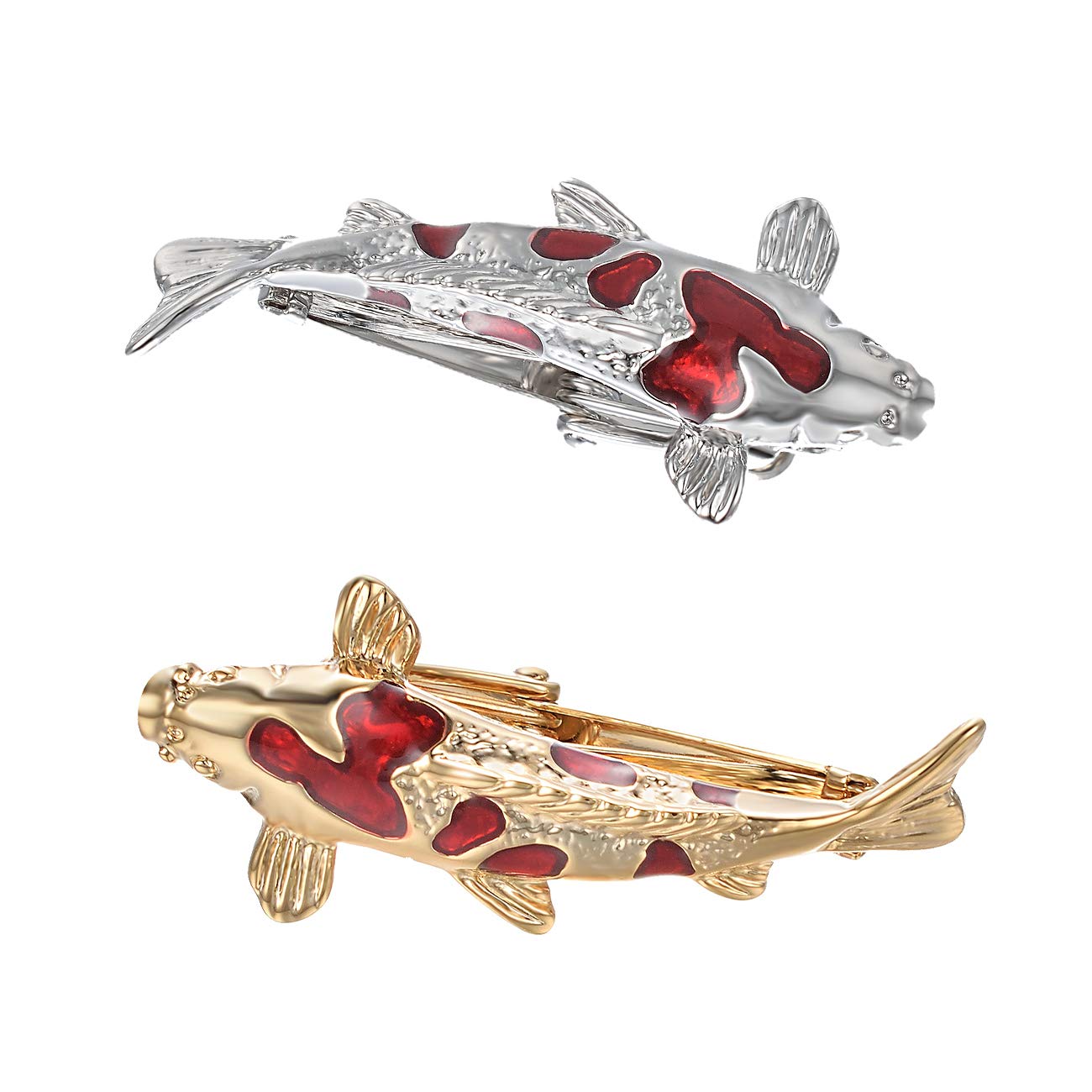 Clips de corbata koi rojo de la suerte para lucir impecable en bodas y eventos 7