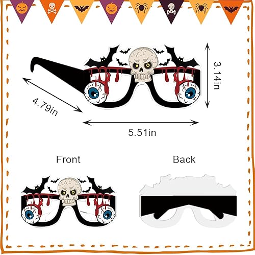 Miniatura 9 de Hying 12 anteojos de fiesta de Acción de Gracias para decoración de fiestas, gafas de fiesta de pavo y calabaza, accesorios de cabina de fotos,