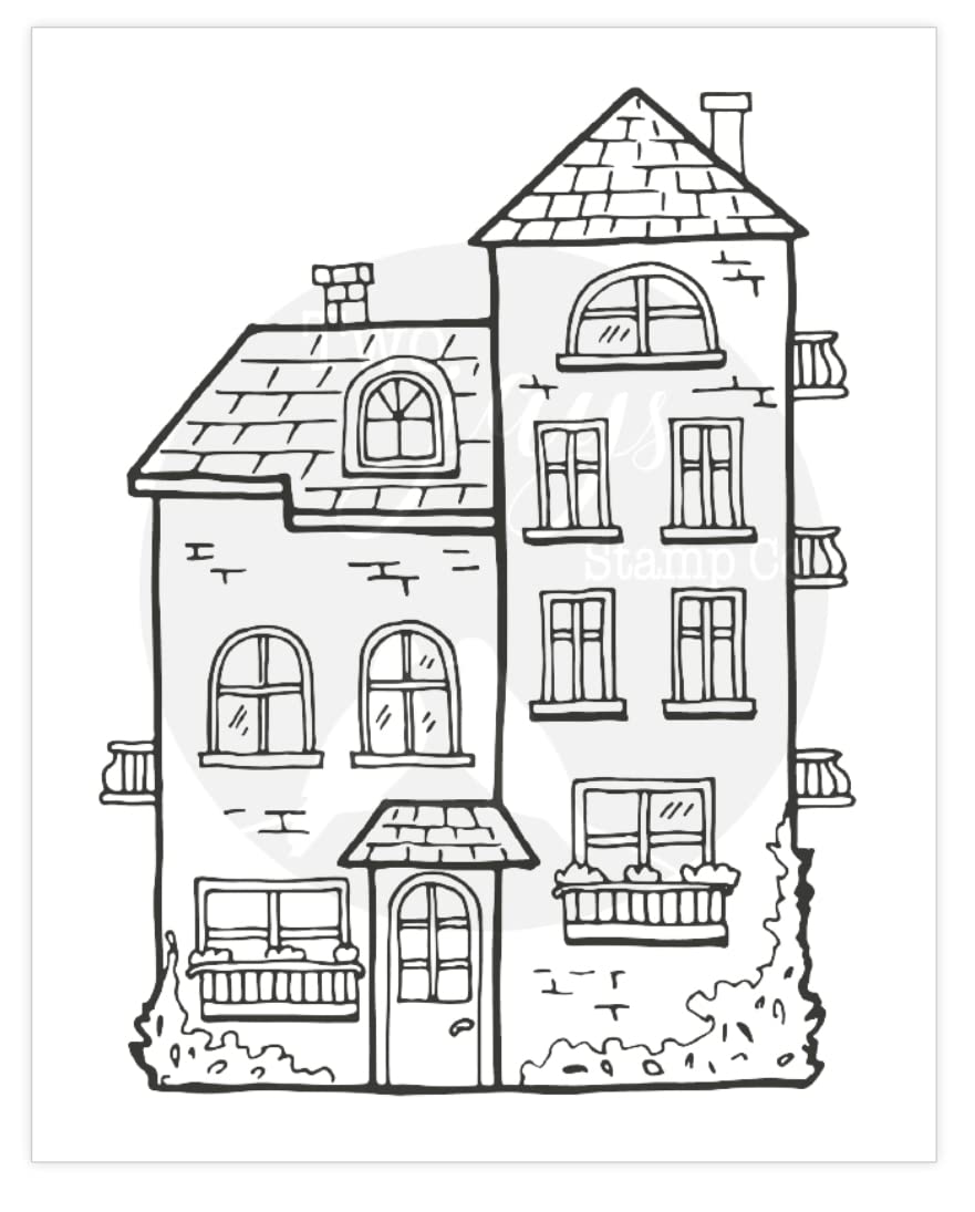 Crafts Too - Two Jays Clear Stamp - Tall House - CTJJ201