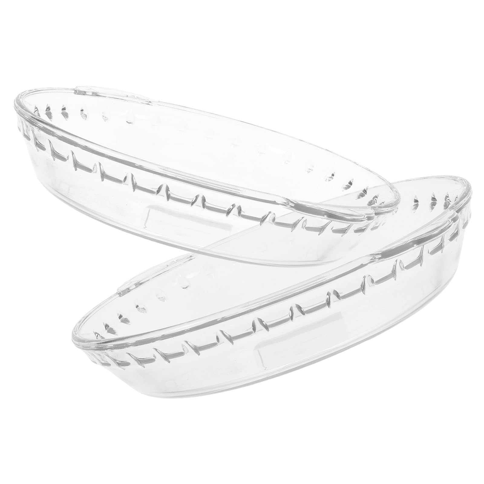 Alipis 2 Pezzi Pirofila Rotonda in Vetro per Torte Profonde, con Manici