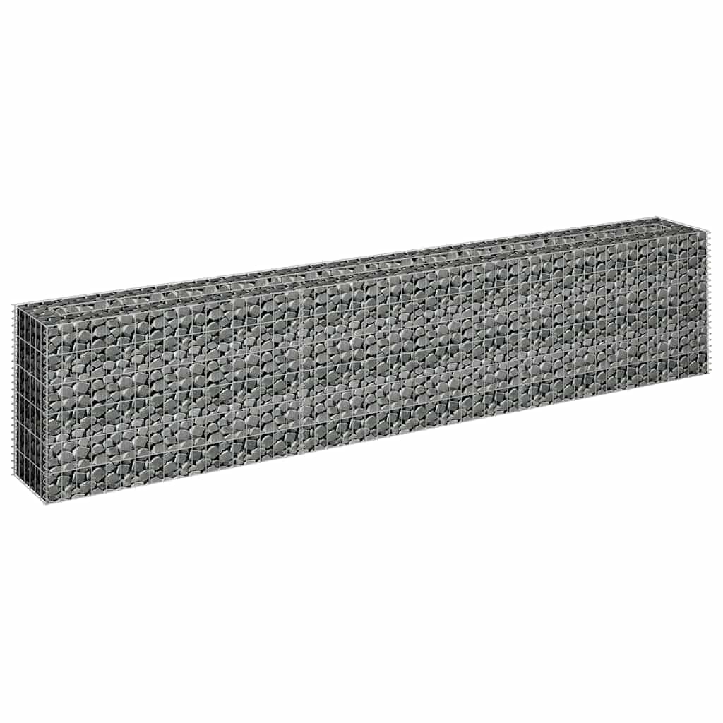 vidaXL Gabbione per Fioriera Gabbia Rete per Aiuola Accessori Arredo da Giardino Giardinaggio Orto Rialzato in Acciaio Zincato 270x30x60cm