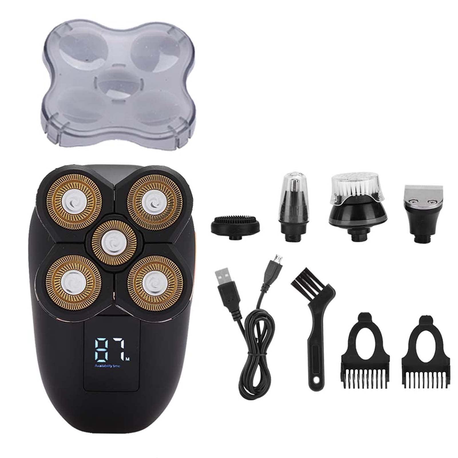 Topiky Kit Rasoio Elettrico 5 in 1 Impermeabile, Set Cura Uomo