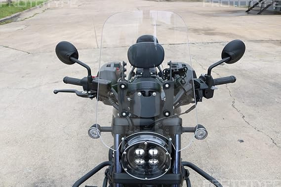 T-Rex Racing Adjustable Windshield Compatible with Honda 2021 Rebel 1100 (Small)