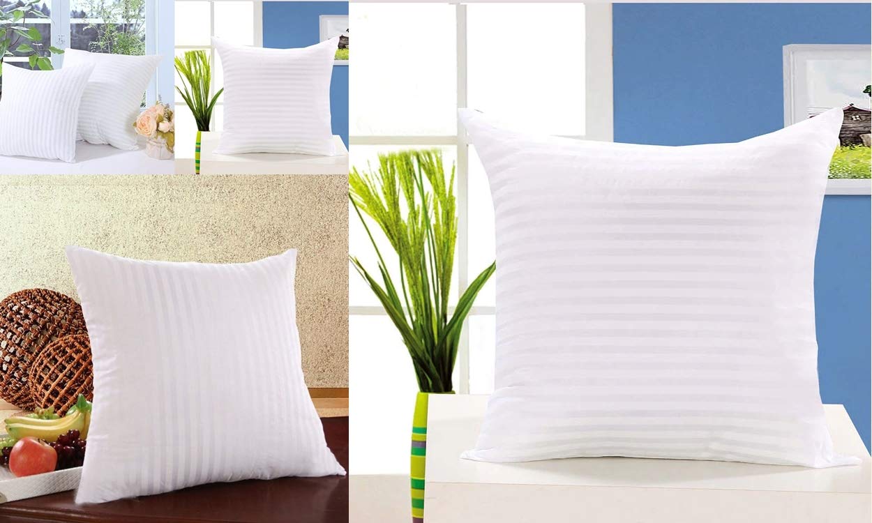 JDX Micro Fibre Silknise Cushion Filler (40X40cms, White) - Set of 5