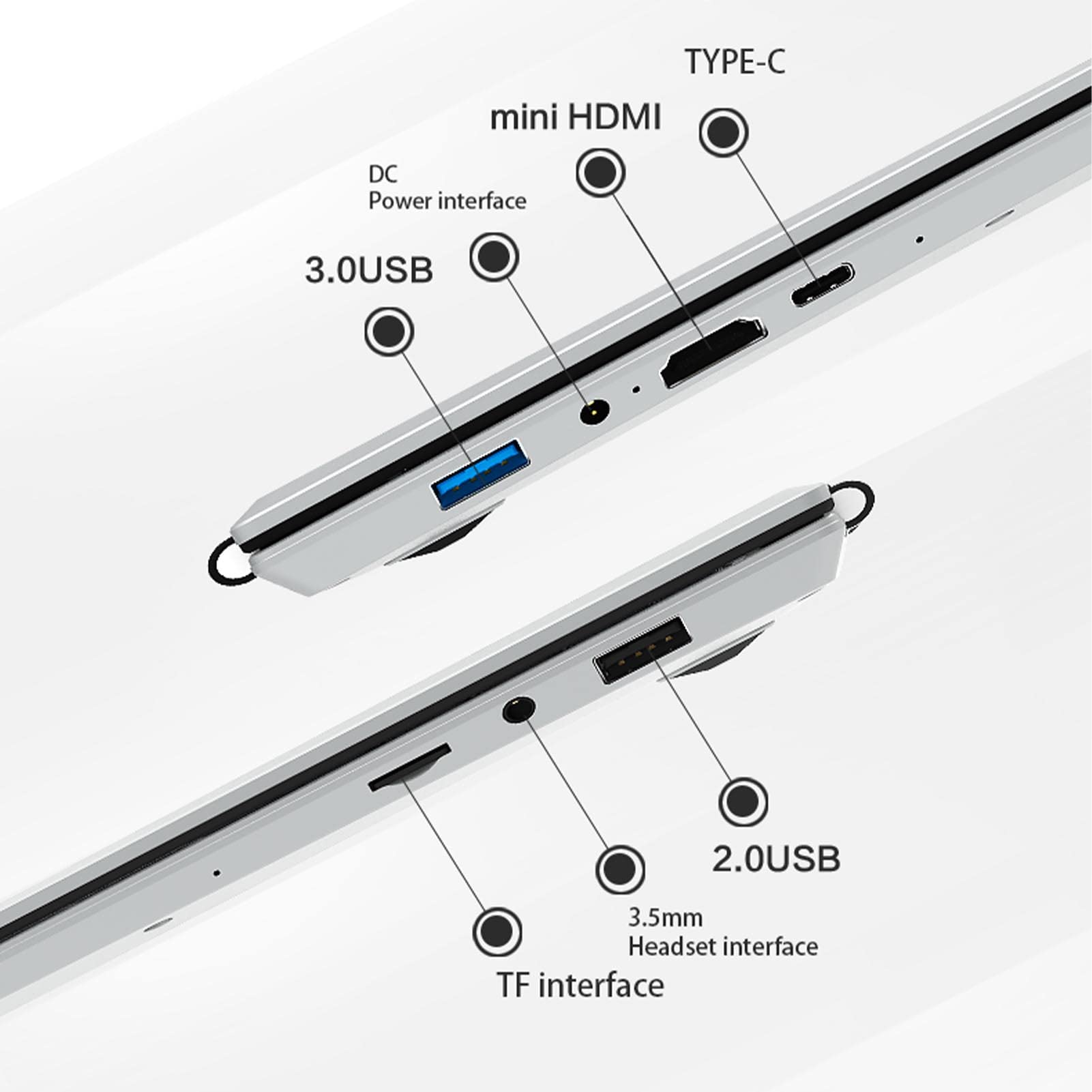 Zunate Quad Core Laptopa 15,6 Cal z 16 GB RAM DDR4 o wysokiej szerokości pasma, 180 stopni Laptopy z Autonomiczną klawiaturą numeryczną (16G+1T UE Wtyczka)