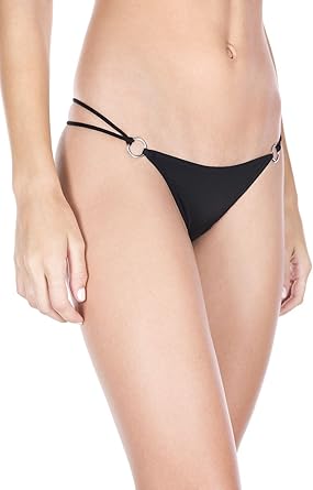 ENVY BODY SHOP O-Ring with Back Bow Panty 3 Pack, Black, One Size